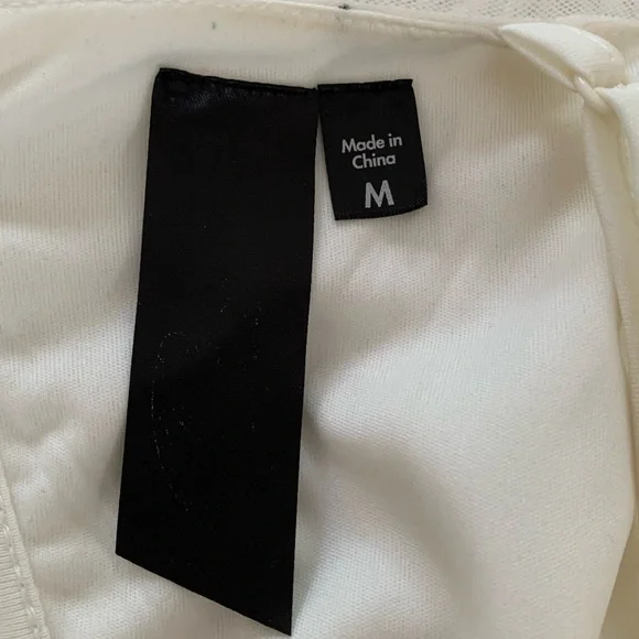 Trixxi Dress Juniors M White Cream Cut Out Back Lined Lace Adjustable Straps - Picture 15 of 16